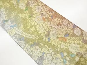 枝垂れ花々模様織出し袋帯